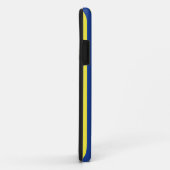 Donkerblauwe & Gele Strepen Case-Mate iPhone Case (Achterkant/rechts)