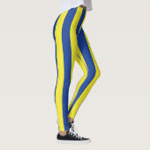 Donkerblauwe & Gele Strepen Leggings (Rechts)
