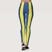 Donkerblauwe & Gele Strepen Leggings (Achterkant)