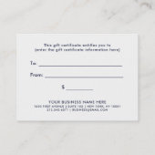 Donkerblauwe Geometrisch op het Witte Certificaat (Achterkant)