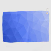 Donkerblauwe geometrische mesh gradiëntpatroon golfhanddoek (Horizontaal)