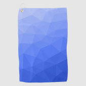 Donkerblauwe geometrische mesh gradiëntpatroon golfhanddoek (Voorkant)