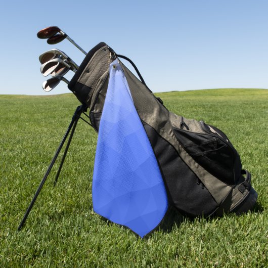 Donkerblauwe geometrische mesh gradiëntpatroon golfhanddoek (Groen)