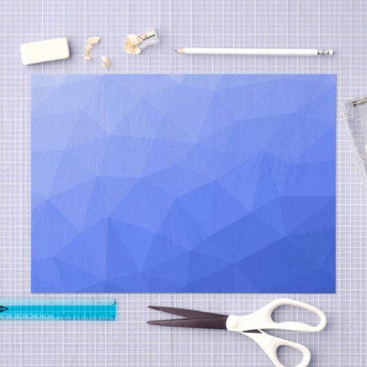 Donkerblauwe geometrische mesh-patroon met verloop tissuepapier (Craft)