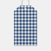 Donkerblauwe geruite Simmer Pot Kit Cadeaulabel (Achterkant)