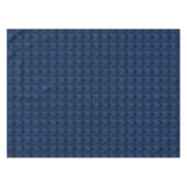 Donkerblauwe gestructureerde geometrische servette tafelkleed (Voorkant (Horizontaal))
