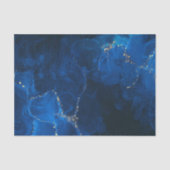 Donkerblauwe getextureerde achtergrond faux gouden tissuepapier (Voorkant)