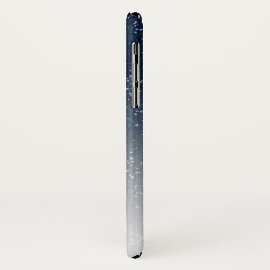 Donkerblauwe glitter Sparkles Monogram Case-Mate iPhone Case (Achterkant/links)