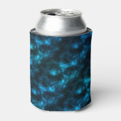 Donkerblauwe golven blikjeskoeler (Blikje Voorkant)