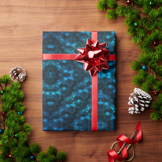 Donkerblauwe golven cadeaupapier (Feestdagen Geschenken)