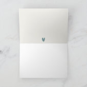 DONKERBLAUWE GOUDE GROENE FLORALE WATERVERF TROUPE BEDANKKAART (Binnen)