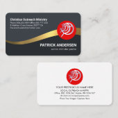 Donkerblauwe gouden golven Pastor Visitekaartje (Voorkant / Achterkant)