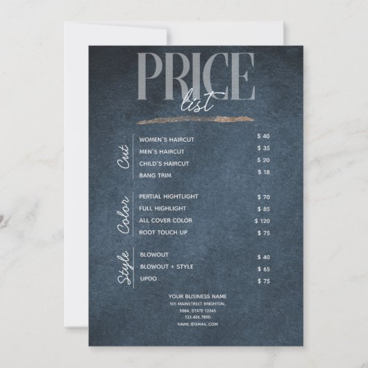 Donkerblauwe gouden Kaart met een zwarte lijst van (Voorkant)