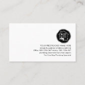 Donkerblauwe gouden kraangolven visitekaartje (Achterkant)