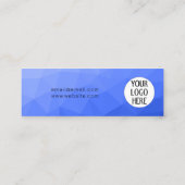 Donkerblauwe gradiënt geometrische mesh aangepaste klantenkaartje (Achterkant)