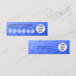 Donkerblauwe gradiënt geometrische mesh aangepaste klantenkaartje