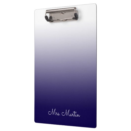 Donkerblauwe gradiënt Gepersonaliseerde leraar Klembord (Links)