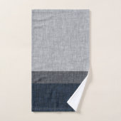 Donkerblauwe grijze snijstreep Man Cave Bad Handdoek (Handdoek)
