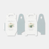 Donkerblauwe groene succulente pompoen baby shower bedankdoosjes (Uitgevouwen)