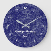 , donkerblauwe, grote klok (Voorkant)