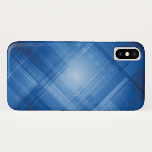 Donkerblauwe hi-tech achtergrond Case-Mate iPhone case (Achterkant (horizontaal))