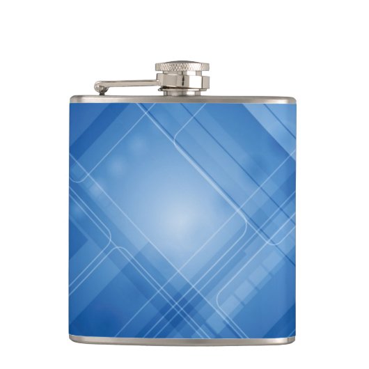 Donkerblauwe hi-tech achtergrond heupfles (Voorkant)