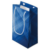 Donkerblauwe hi-tech achtergrond klein cadeauzakje (Voorkant Gekanteld)