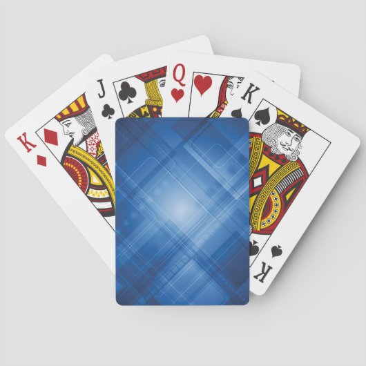 Donkerblauwe hi-tech achtergrond pokerkaarten (Achterkant)