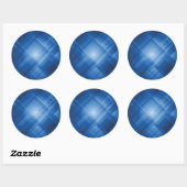 Donkerblauwe hi-tech achtergrond ronde sticker (Vel)