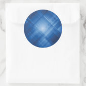 Donkerblauwe hi-tech achtergrond ronde sticker (Tas)