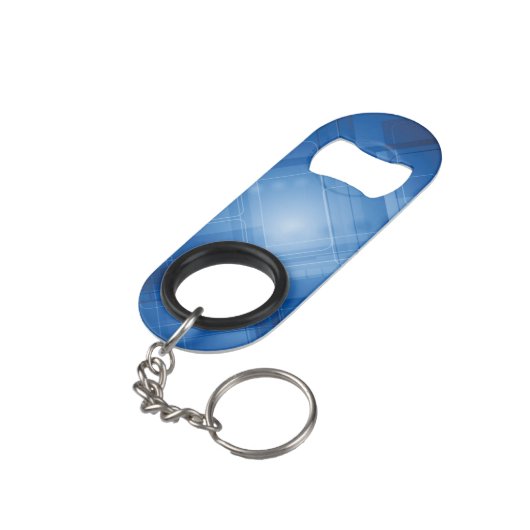 Donkerblauwe hi-tech achtergrond sleutelhanger flessenopener (Achterkant Gekanteld)