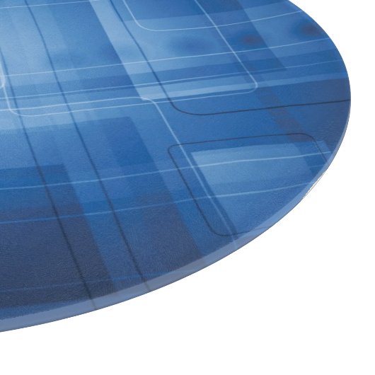 Donkerblauwe hi-tech achtergrond snijplank (Hoek)