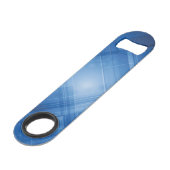 Donkerblauwe hi-tech achtergrond speed flessenopener (Voorkant Gekanteld)