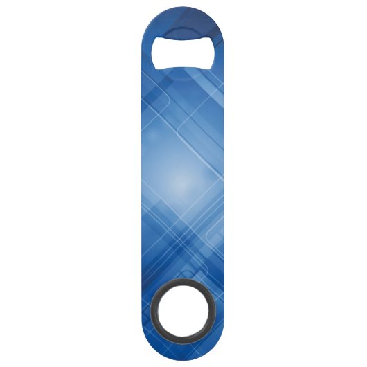 Donkerblauwe hi-tech achtergrond speed flessenopener (Voorkant)