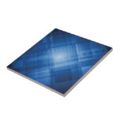 Donkerblauwe hi-tech achtergrond tegeltje (Zijkant)