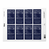 Donkerblauwe honingpot-voedingsfeiten etiket (Full Sheet)