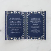 Donkerblauwe Ikat All in One Sikh Wedding (Binnen)