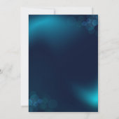 Donkerblauwe illustratieve verjaardagsfeestuitnodi kaart (Achterkant)