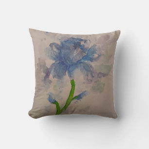 Donkerblauwe Iris Kussen