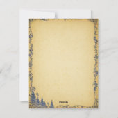 Donkerblauwe kerstboom en cadeau Kaart (Achterkant)