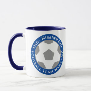 Donkerblauwe – Klassieke voetbal vader mok