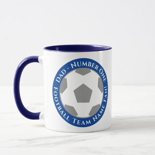 Donkerblauwe – Klassieke voetbal vader mok (Links)