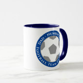Donkerblauwe – Klassieke voetbal vader mok (Voorkant rechts)