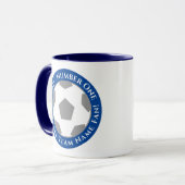 Donkerblauwe – Klassieke voetbal vader mok (Voorkant links)