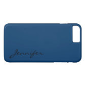 Donkerblauwe kleur achtergrond voor donkermidderna Case-Mate iPhone case (Achterkant (Horizontaal))
