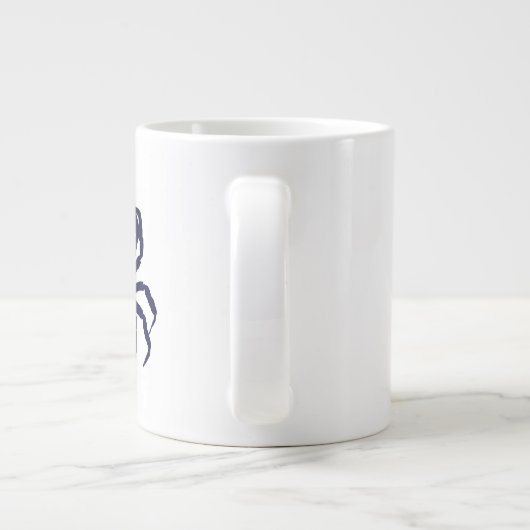 Donkerblauwe krab 2 grote koffiekop (Achterkant)