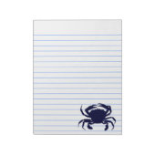 Donkerblauwe krab 2 notitieblok (Linkerzijde)