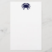 Donkerblauwe krab briefpapier (Voorkant)
