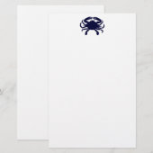 Donkerblauwe krab briefpapier (Voorkant / Achterkant)
