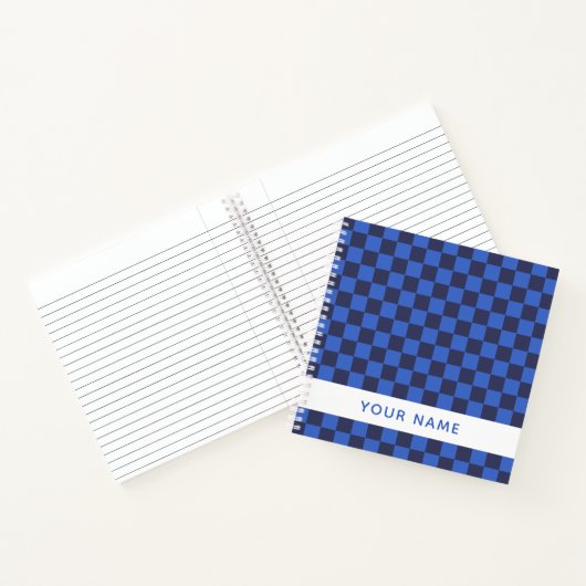 Donkerblauwe Kroatische controleurs met naam Notitieboek (Binnen)